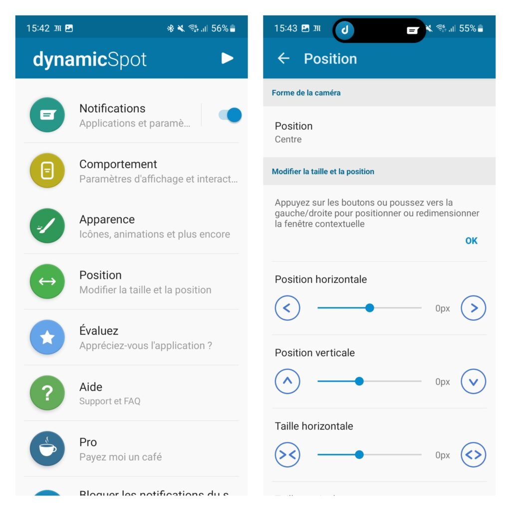 La version Android de Dynamic Island s'appelle Dynamic Spot.