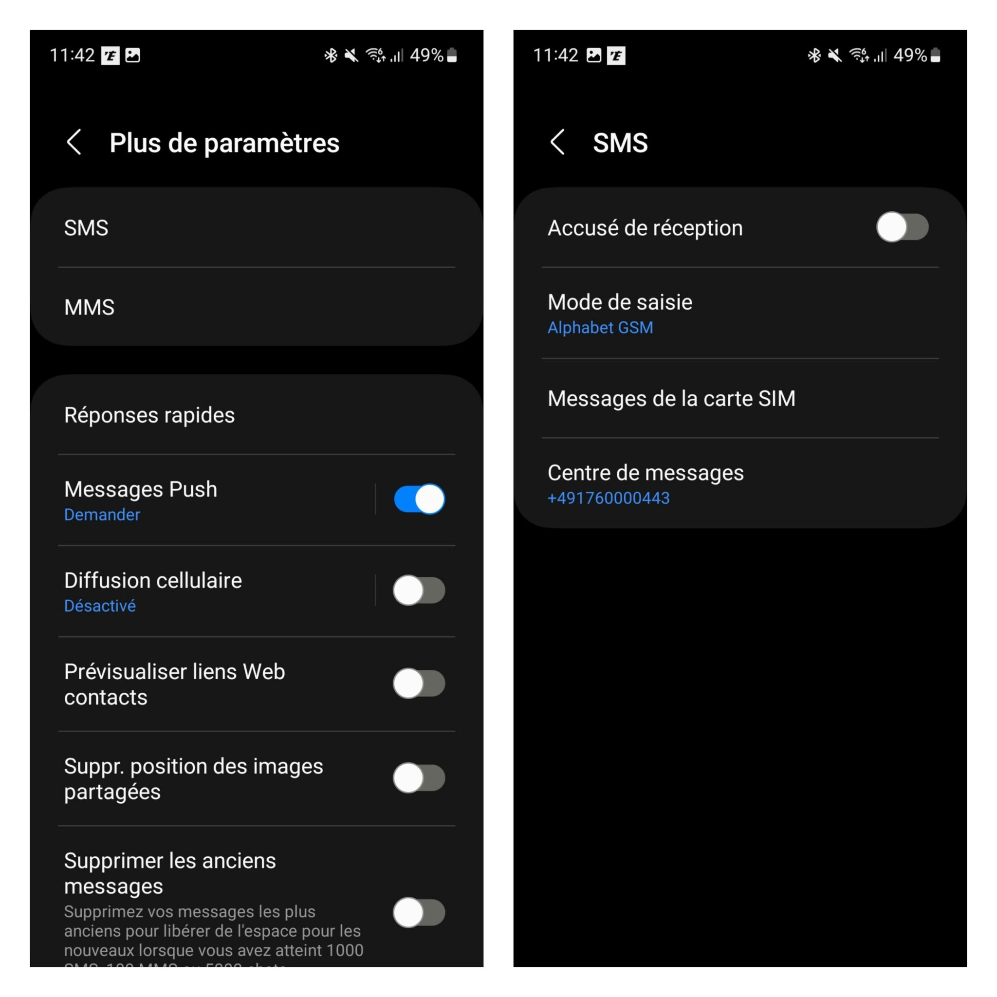 comment avoir lu sur sms samsung