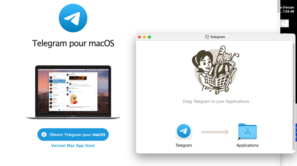 Vous pouvez télécharger et installer Telegram Desktop sur Mac
