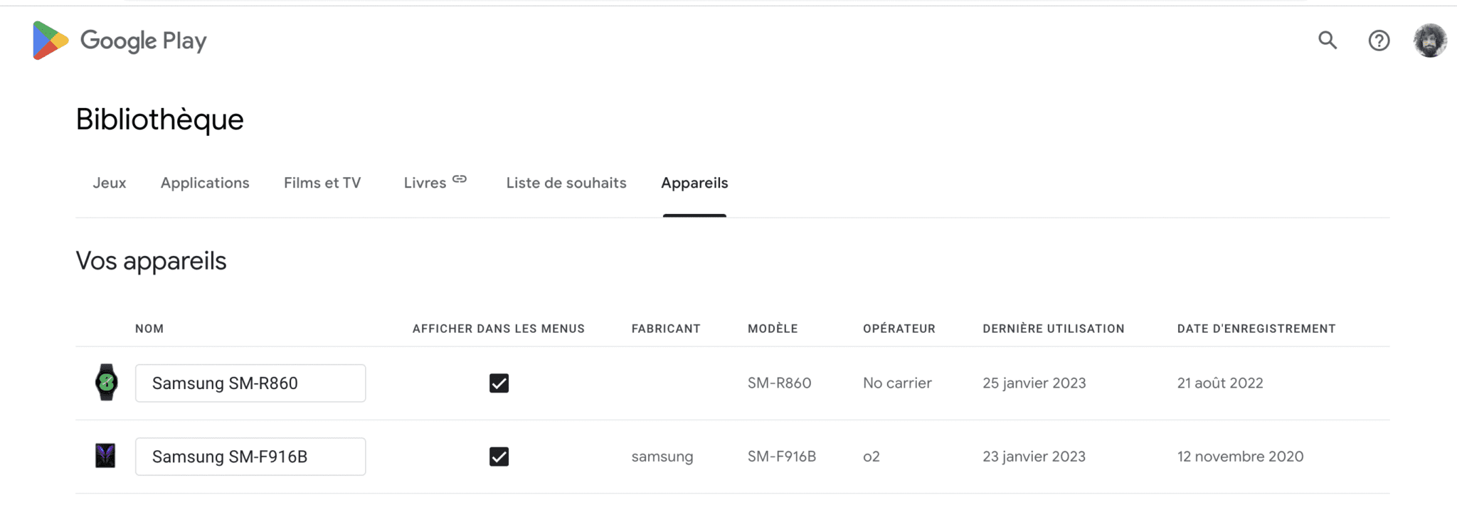 Comment supprimer un appareil du Google Play Store