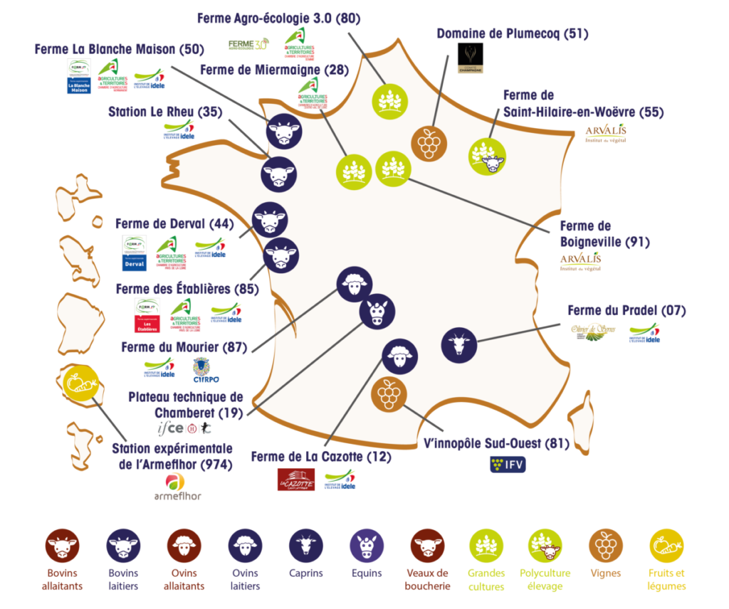 localisation des Digifermes en France