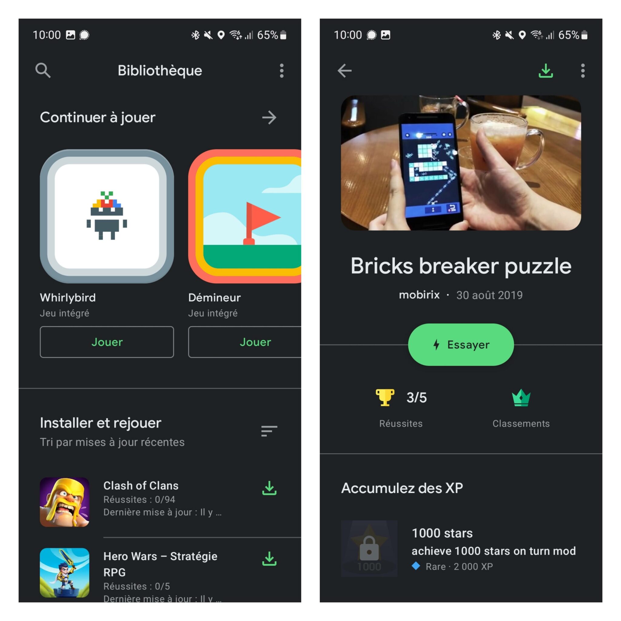 Comment un jeu à zéro sur Android