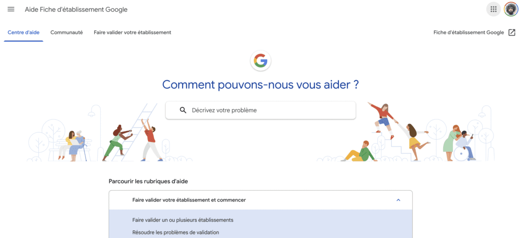 Le centre d'aide de Google My Business (Fiche d’établissement Google)