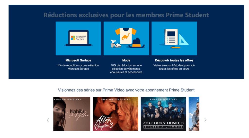 Amazon Prime Student offre plusieurs avantages exclusifs aux étudiants.