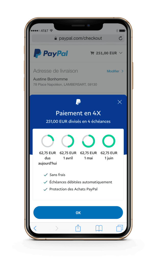 Le crédit PayPal est un moyen facile de payer ses achats en quatre fois sans frais d'intérêt ni frais supplémentaires