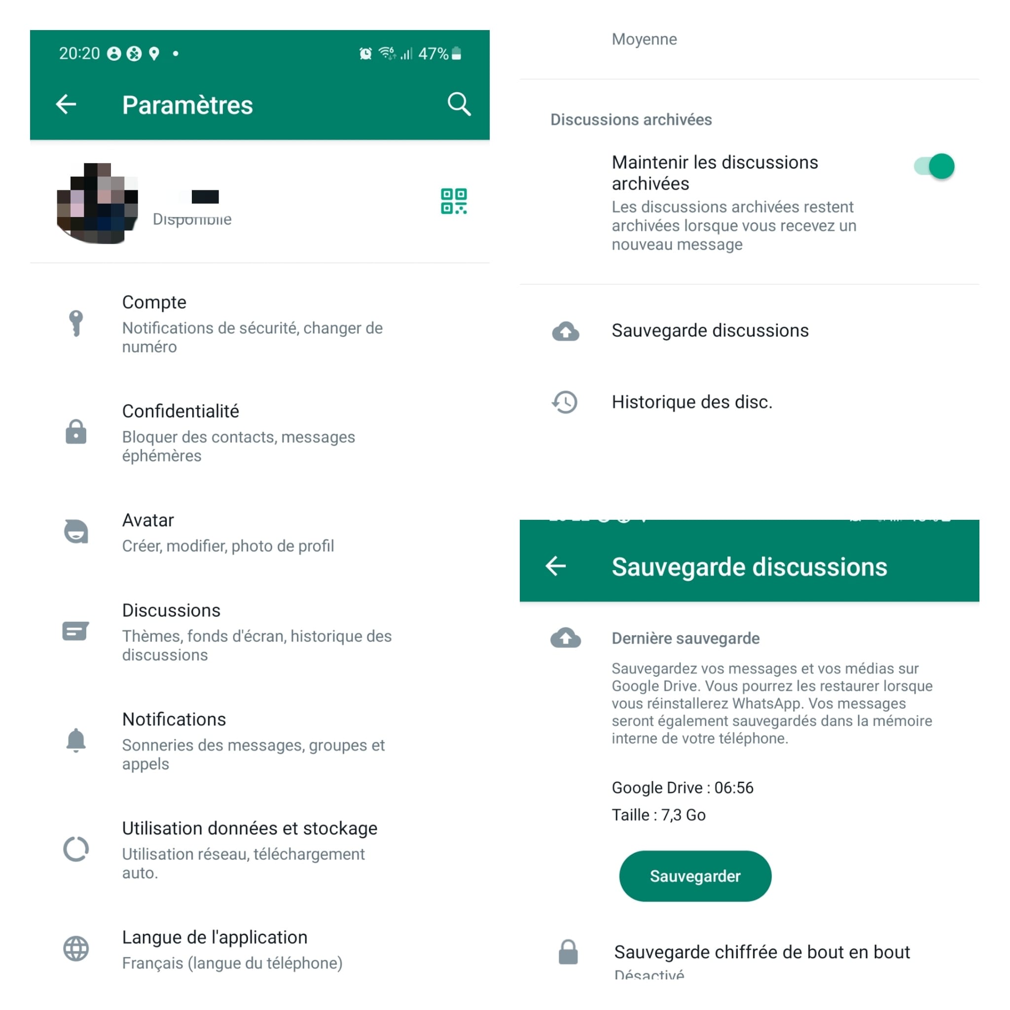 Comment restaurer une sauvegarde WhatsApp depuis Google Drive sur iPhone