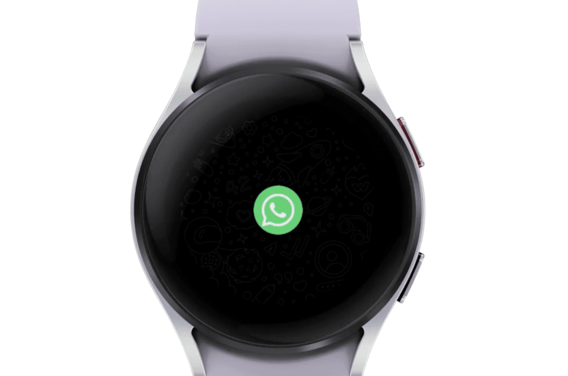 image montrant une google pixel watch sous wearOS avec l'application whatsapp