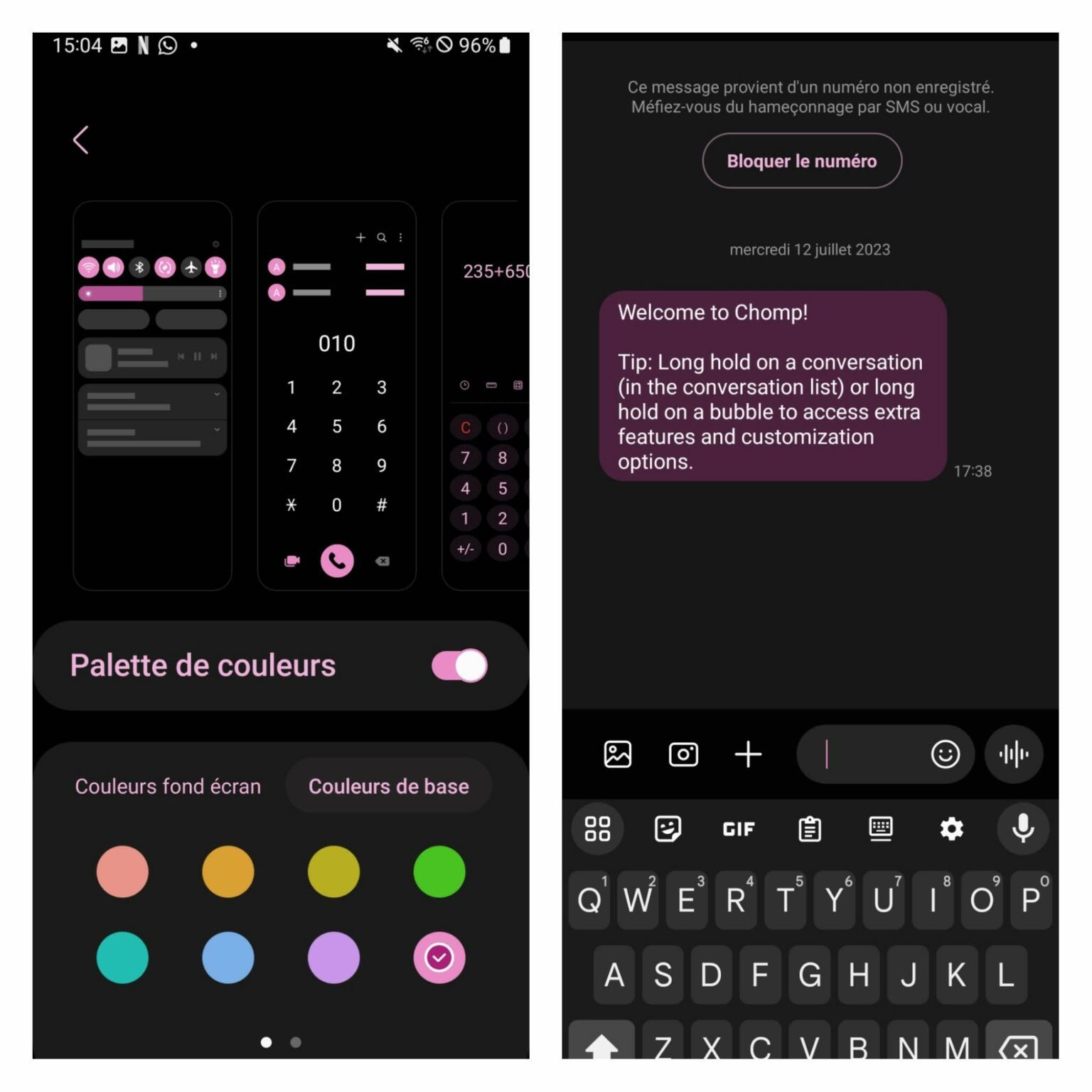Comment changer la couleur des messages sur Samsung Tout Sur Google