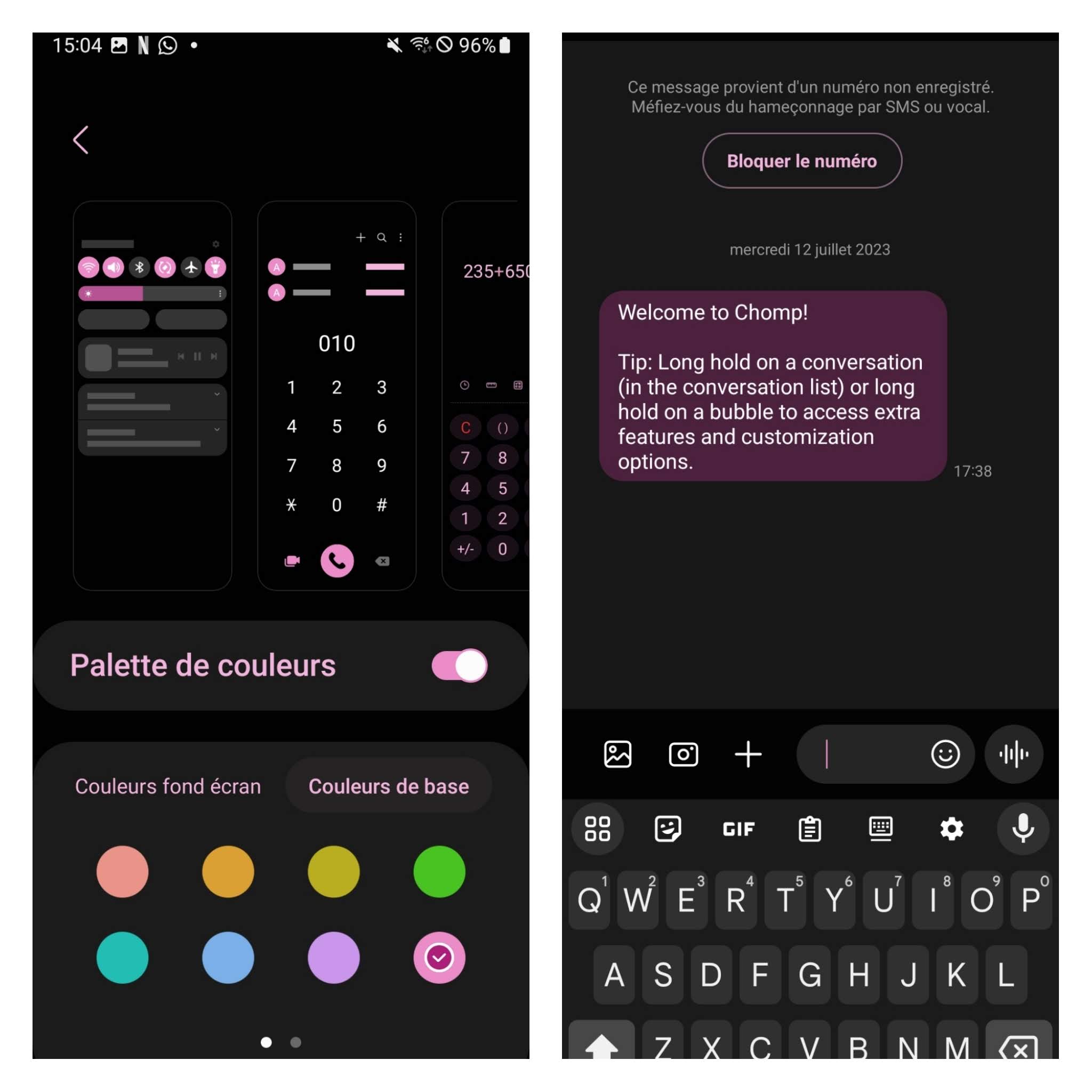 Comment changer la couleur des messages sur Samsung Tout Sur Google